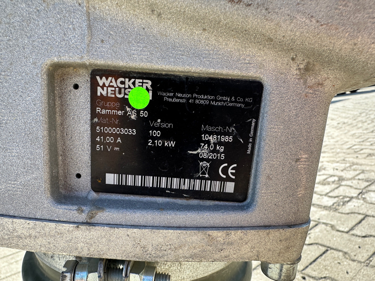 Rammer Wacker Neuson AS50E Rüttelstampfer Elektro AKKU!: picture 9