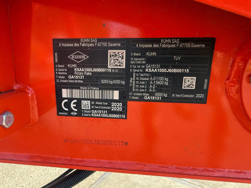 Kuhn Ga 15131 4 rotorhark Kuhn Zwiller - Tedder/ Rake: picture 3 Kuhn Ga 15131 4 rotorhark Kuhn Zwiller - Tedder/ Rake: picture 3
