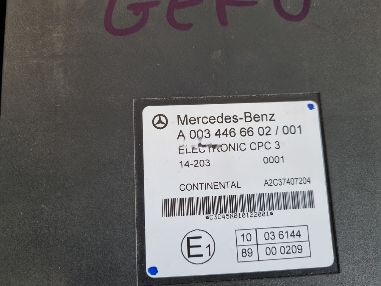 ECU for Truck Continental ELECTRONIC CPC 3 A 0044465602   Mercedes-Benz ACTROS MP4 EURO 6: picture 8