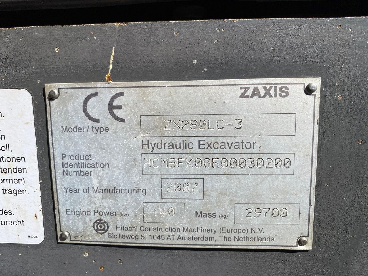 Hitachi ZX 280 LC -3 - Crawler excavator: picture 3 Hitachi ZX 280 LC -3 - Crawler excavator: picture 3