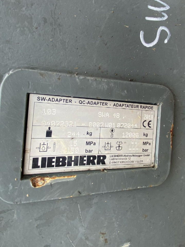 Liebherr SWA 48 - Quick coupler: picture 3 Liebherr SWA 48 - Quick coupler: picture 3