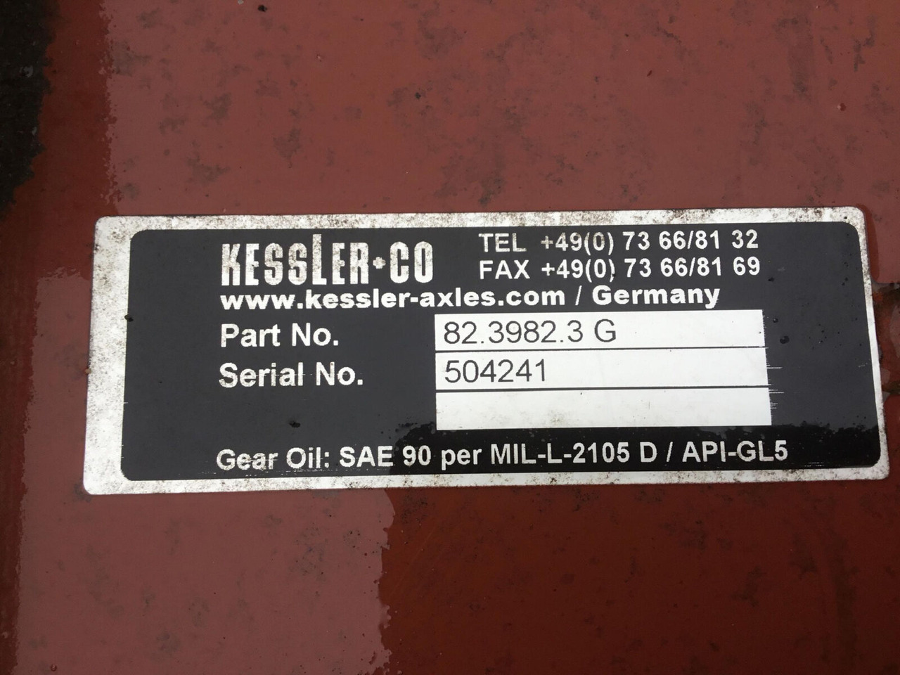 Kessler axle 82.3982.3G - Rear axle for Mobile crane: picture 5 Kessler axle 82.3982.3G - Rear axle for Mobile crane: picture 5
