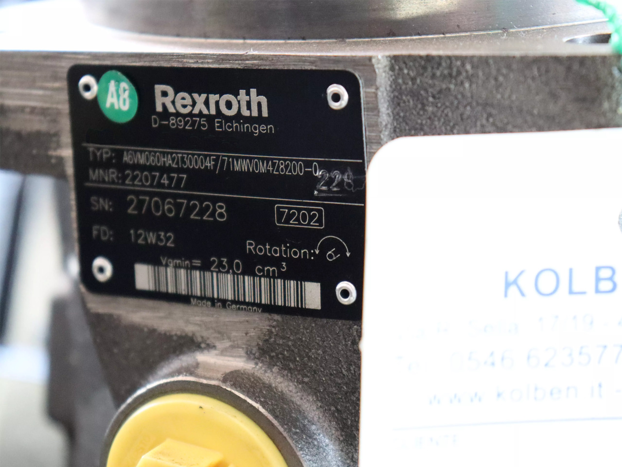 REXROTH A6VM060HA2T30004F/71MWV0M4Z8200-0 - Hydraulic motor for Material handling equipment: picture 4 REXROTH A6VM060HA2T30004F/71MWV0M4Z8200-0 - Hydraulic motor for Material handling equipment: picture 4