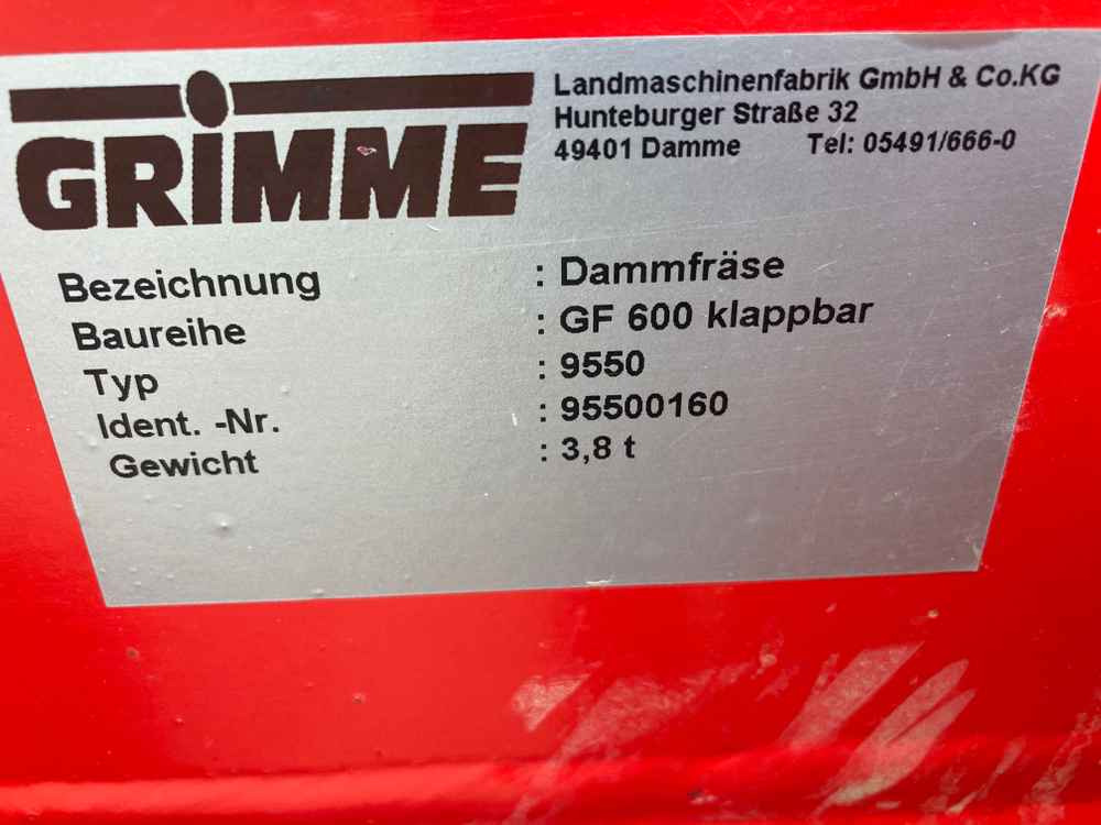 Grimme Grimme, GF600, 6 Row/3 Bed, Hook Tine, Tilla, Rotorvator - Harvester: picture 2 Grimme Grimme, GF600, 6 Row/3 Bed, Hook Tine, Tilla, Rotorvator - Harvester: picture 2