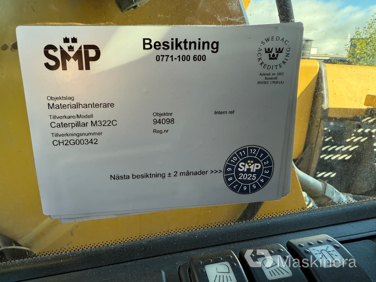 Crawler excavator Materialhanterare Cat M322C MH: picture 25