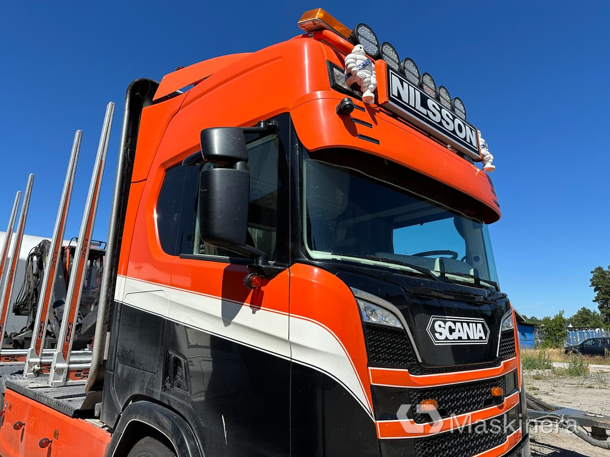 Timber truck Timmerbil Scania R650B 6X4 NB + Släp: picture 41