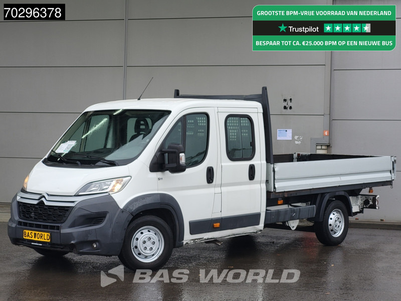 Citroën Jumper 130PK Open Laadbak Dubbel Cabine Trekhaak Airco Cruise Euro6 Pritsche Pickup Open Box Airco Trekhaak Cruise control - Flatbed van: picture 1 Citroën Jumper 130PK Open Laadbak Dubbel Cabine Trekhaak Airco Cruise Euro6 Pritsche Pickup Open Box Airco Trekhaak Cruise control - Flatbed van: picture 1