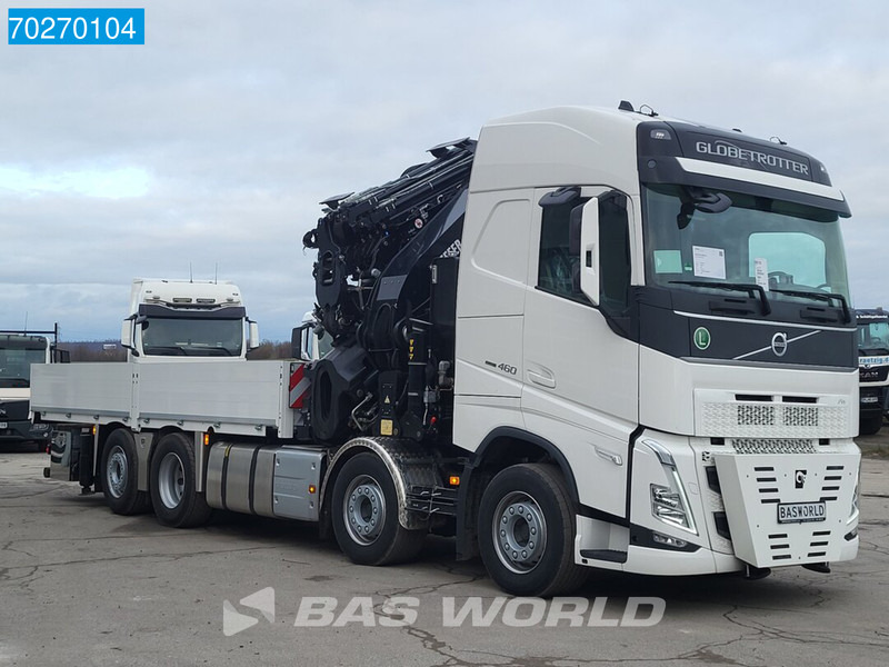 New Dropside/ Flatbed truck, Crane truck Volvo FH 460 8X2 Effer 1000 9S + 6S Kran + Fly-Jib Liftachse VEB+ Euro 6: picture 13