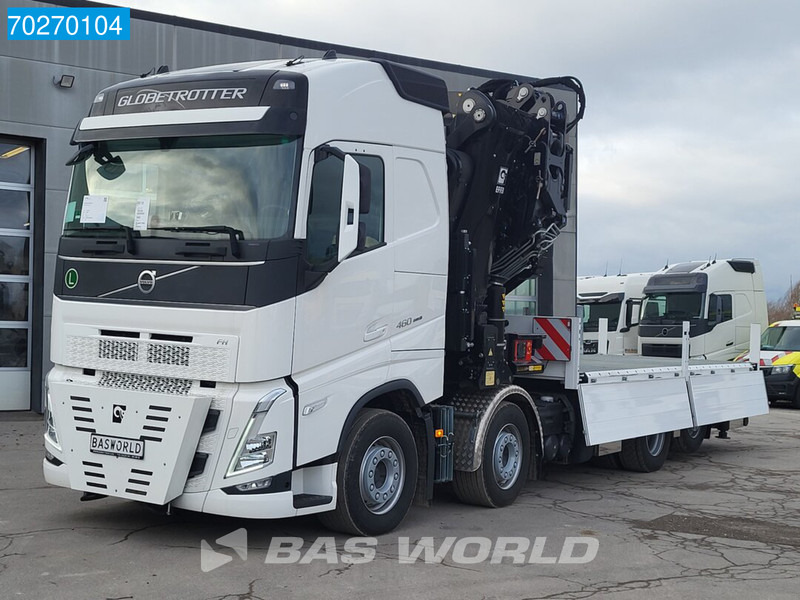 New Dropside/ Flatbed truck, Crane truck Volvo FH 460 8X2 Effer 1000 9S + 6S Kran + Fly-Jib Liftachse VEB+ Euro 6: picture 15
