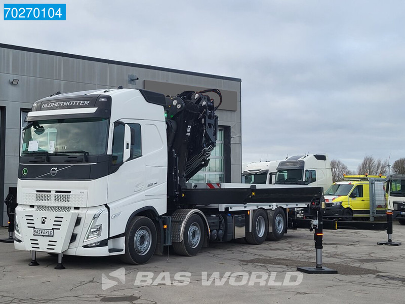 New Dropside/ Flatbed truck, Crane truck Volvo FH 460 8X2 Effer 1000 9S + 6S Kran + Fly-Jib Liftachse VEB+ Euro 6: picture 11