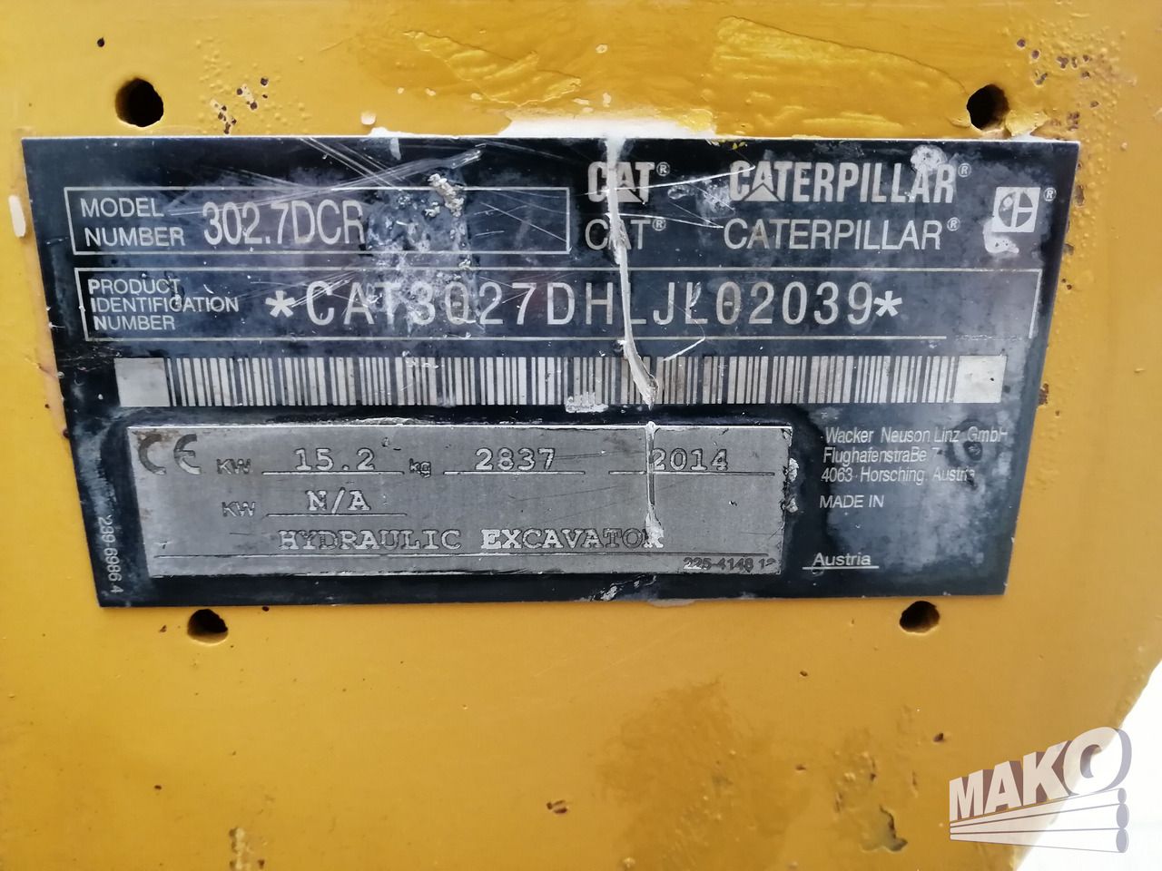 Crawler excavator CATERPILLAR 302.7D CR: picture 14 Crawler excavator CATERPILLAR 302.7D CR: picture 14