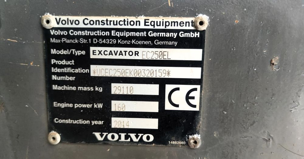 Leasing of  Volvo EC 250 EL Volvo EC 250 EL: picture 8