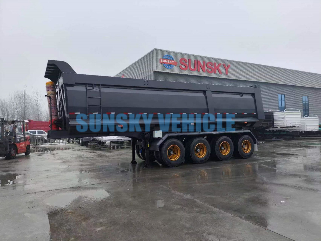 SUNSKY 4-Axle Dump Semi-trailer - Tipper semi-trailer: picture 1 SUNSKY 4-Axle Dump Semi-trailer - Tipper semi-trailer: picture 1