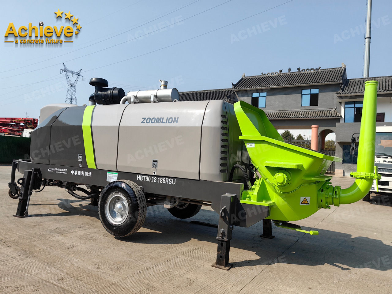 Zoomlion 2022 Zoomlion HBT 90.18.186RSU hydraulic Concrete Trailer Pump in China【ACHIEVE】TOP CONDITION!!! - Stationary concrete pump: picture 4 Zoomlion 2022 Zoomlion HBT 90.18.186RSU hydraulic Concrete Trailer Pump in China【ACHIEVE】TOP CONDITION!!! - Stationary concrete pump: picture 4