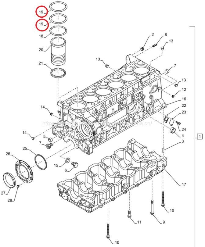 FPT IVECO CASE Cursor11 F3GFE613A B001 5801863562/5801690111 Liner seal ring 504372471 - Piston/ Ring/ Bushing: picture 3 FPT IVECO CASE Cursor11 F3GFE613A B001 5801863562/5801690111 Liner seal ring 504372471 - Piston/ Ring/ Bushing: picture 3