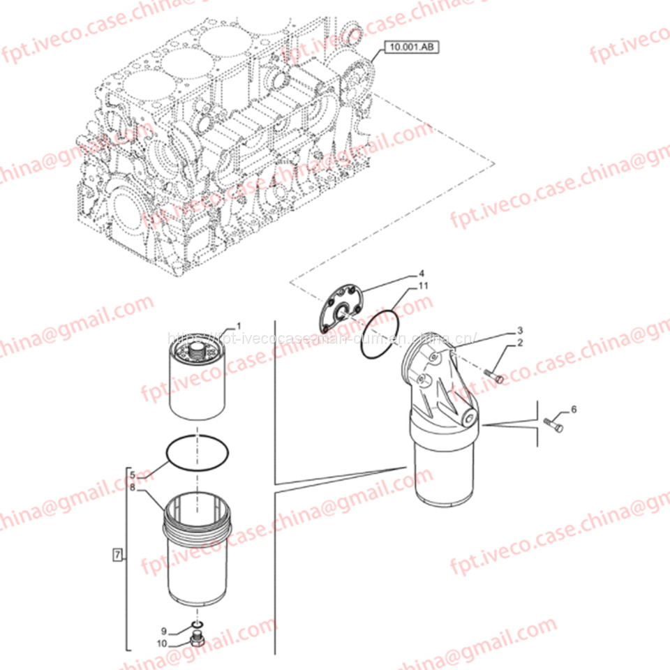 FPT IVECO CASE Cursor9 Euro 6 F2CFE612 A/B/D F2CFE614A*B041/F2CGE614F*V004 5802431166 Engine oil filter84565867 - Oil filter: picture 4 FPT IVECO CASE Cursor9 Euro 6 F2CFE612 A/B/D F2CFE614A*B041/F2CGE614F*V004 5802431166 Engine oil filter84565867 - Oil filter: picture 4