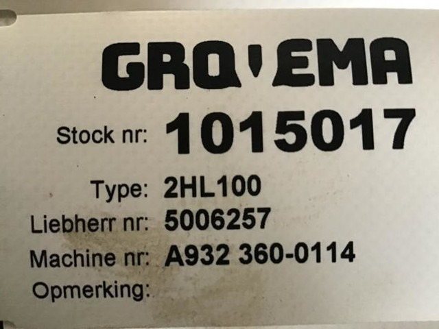 Liebherr 2HL100 - Gearbox: picture 3 Liebherr 2HL100 - Gearbox: picture 3