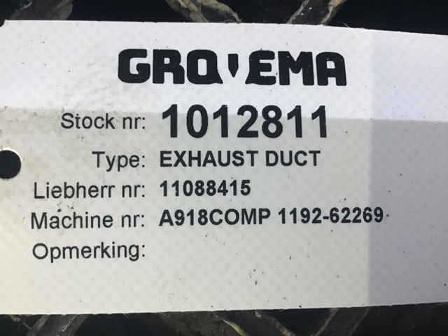 Liebherr Exhaust Duct - Exhaust pipe: picture 5 Liebherr Exhaust Duct - Exhaust pipe: picture 5
