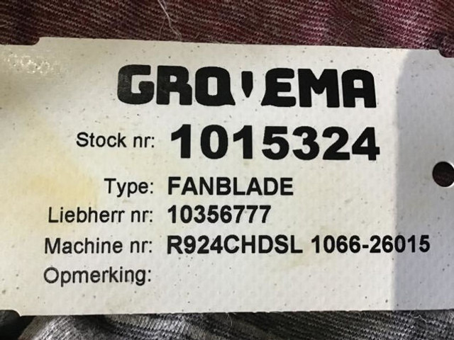 Cooling system Liebherr Fan Blade: picture 6