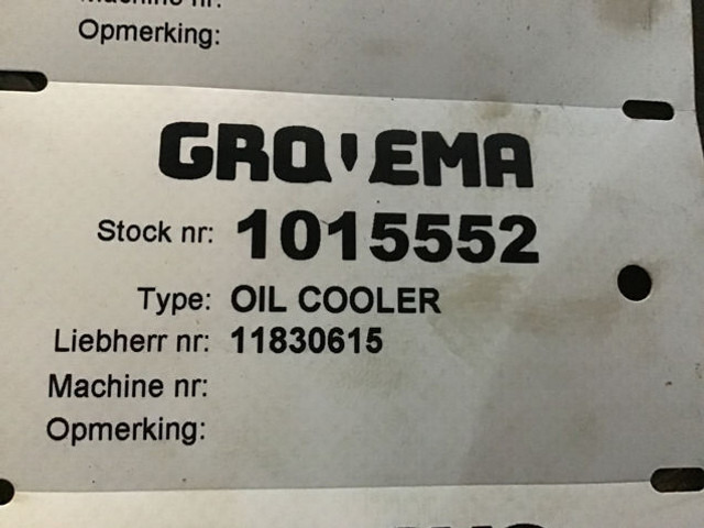 Liebherr Oil Cooler - Oil cooler: picture 3 Liebherr Oil Cooler - Oil cooler: picture 3