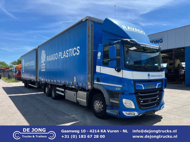 DAF CF 410 / 6x2 BDF Combi / Sliding/Lifting Roof / With Trailer - Curtainsider truck: picture 1 DAF CF 410 / 6x2 BDF Combi / Sliding/Lifting Roof / With Trailer - Curtainsider truck: picture 1