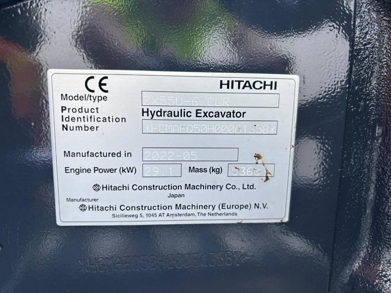 Hitachi ZX 55 U-6 CLR - Mini excavator: picture 5 Hitachi ZX 55 U-6 CLR - Mini excavator: picture 5