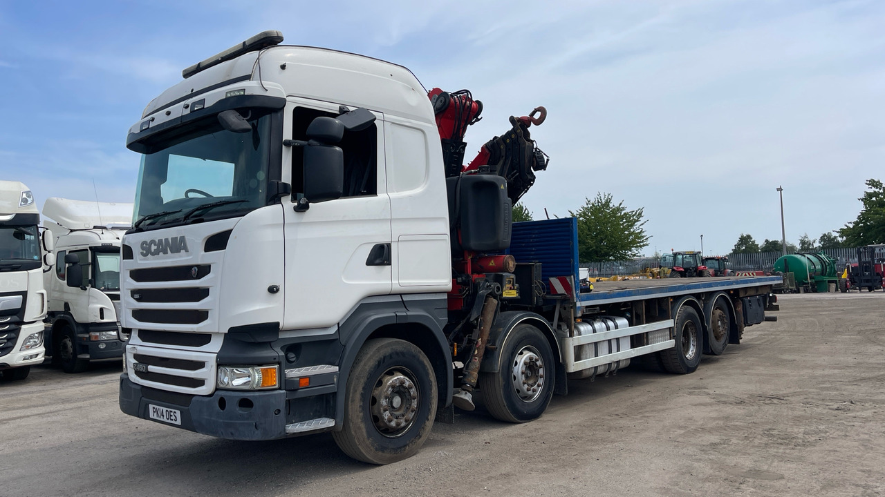 SCANIA R 450 - Dropside/ Flatbed truck, Crane truck: picture 2 SCANIA R 450 - Dropside/ Flatbed truck, Crane truck: picture 2