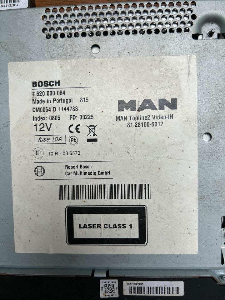 MAN Radio/Navigationssystem TGM BOSCH 81.28100-6017 - Navigation system for Truck: picture 3 MAN Radio/Navigationssystem TGM BOSCH 81.28100-6017 - Navigation system for Truck: picture 3
