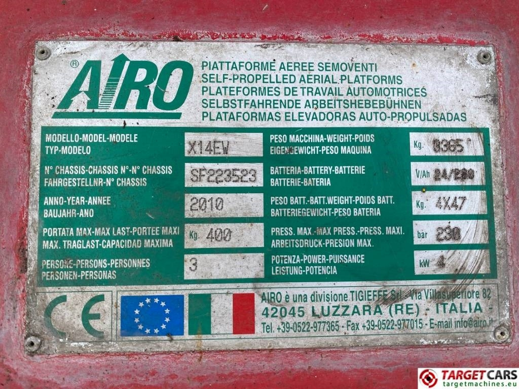 Scissor lift Airo X14EW Electric X14 Scissor Work Lift 1400cm: picture 9