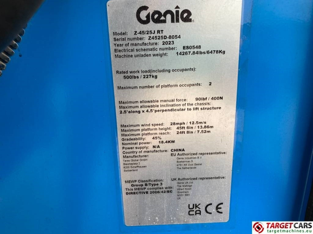 New Articulated boom Genie Z-45/25J RT Diesel 4x4 Articulated Boom Lift 16M: picture 10