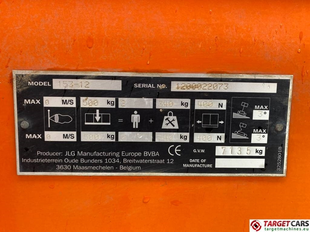 Leasing of JLG 153-12 Liftlux Electric Scissor Work Lift 1730cm  JLG 153-12 Liftlux Electric Scissor Work Lift 1730cm: picture 10
