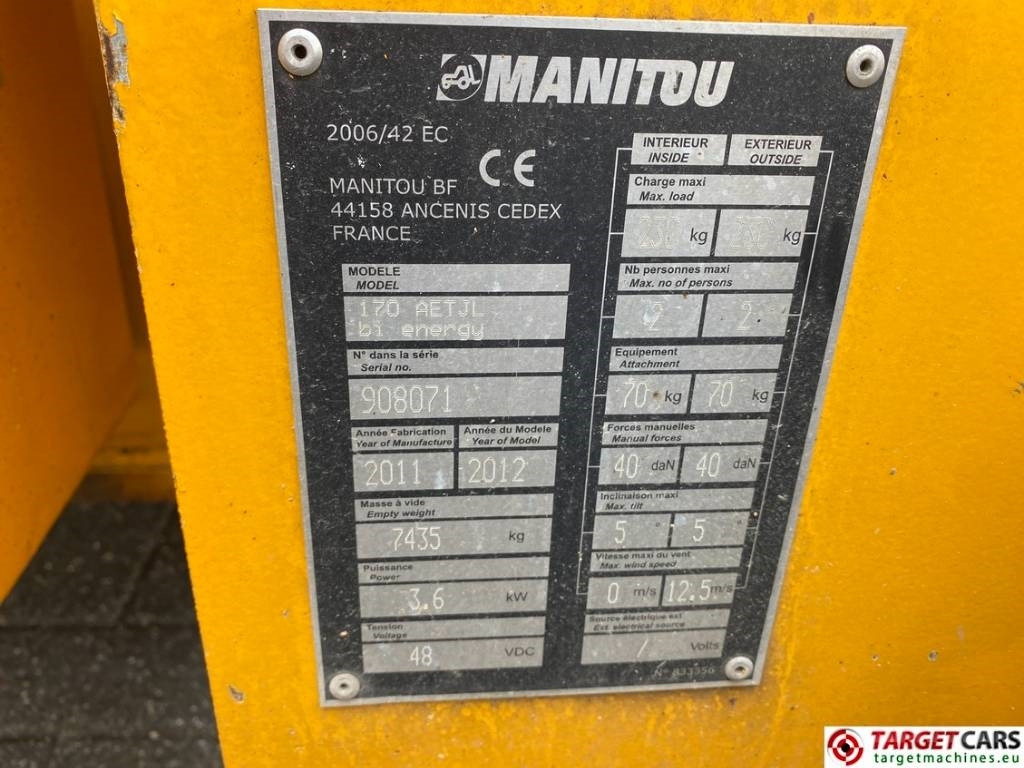Leasing of Manitou 170AETJL Electric Articulated Boom WorkLift 1690cm  Manitou 170AETJL Electric Articulated Boom WorkLift 1690cm: picture 10