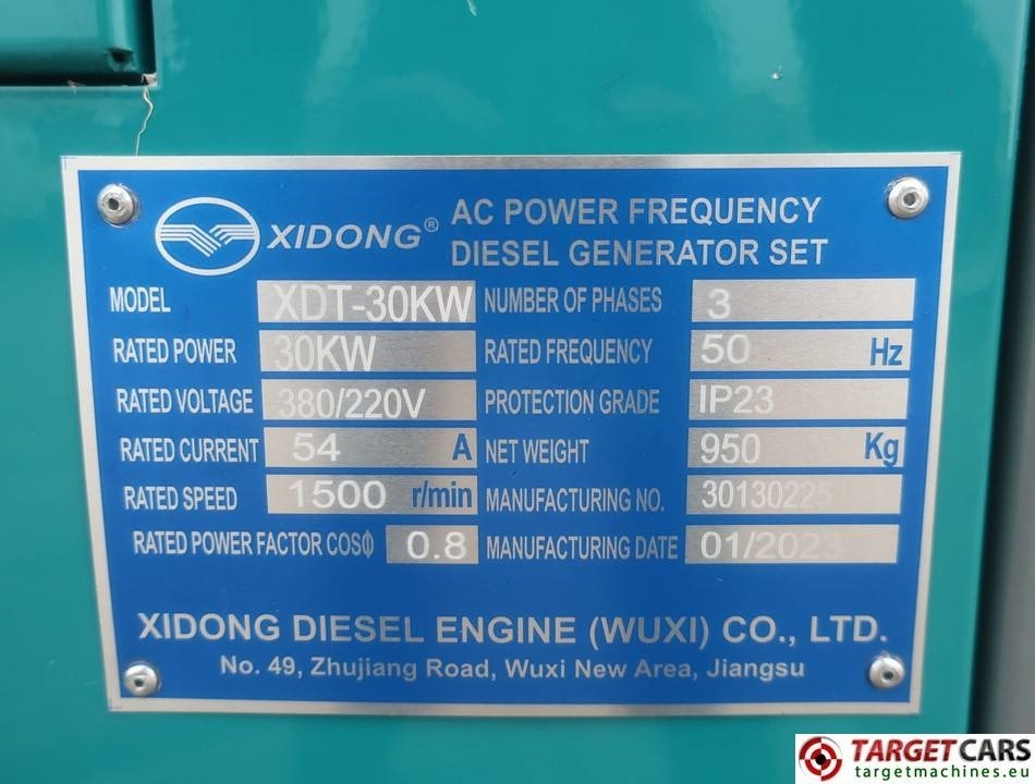 New Generator set Xidong XDT-30KW Diesel 37.5KVA Generator 400/230V: picture 10