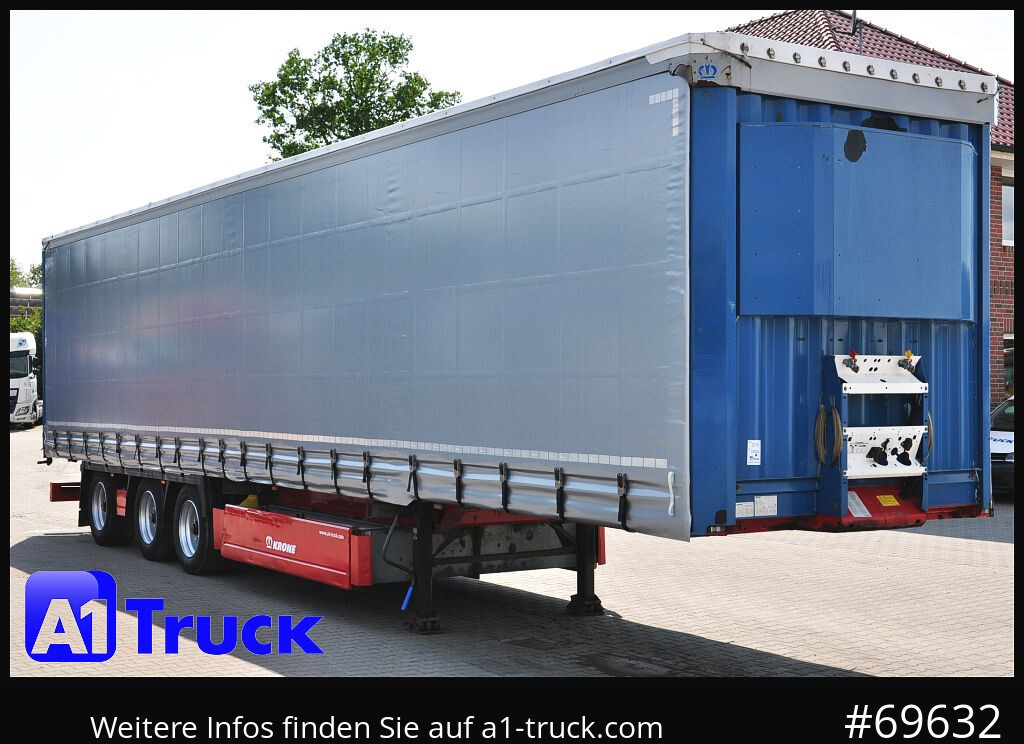 KRONE SD 27, Papier, Staplerhalterung, Bordwand, Lenkachse - Curtainsider semi-trailer: picture 1 KRONE SD 27, Papier, Staplerhalterung, Bordwand, Lenkachse - Curtainsider semi-trailer: picture 1