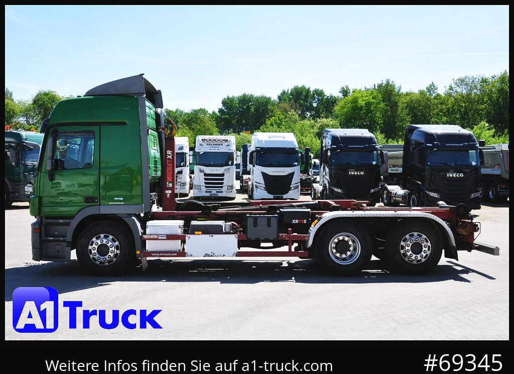 Hook lift truck MERCEDES-BENZ Actros 2544 MP, HIAB XR 21S, Retarder: picture 12