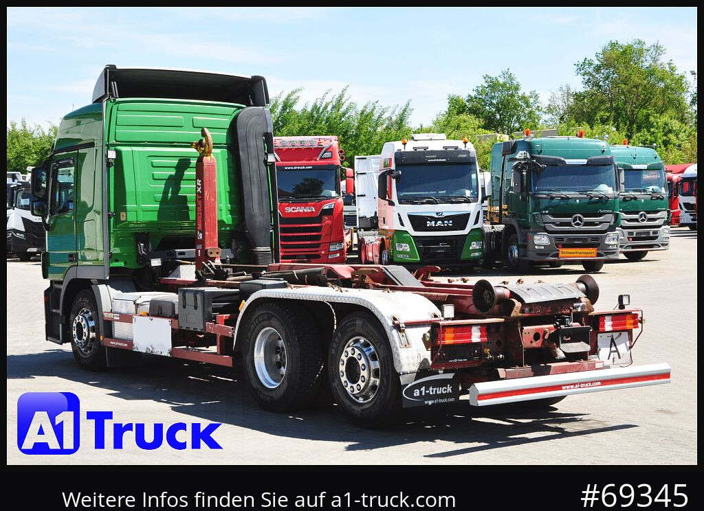 Hook lift truck MERCEDES-BENZ Actros 2544 MP, HIAB XR 21S, Retarder: picture 11