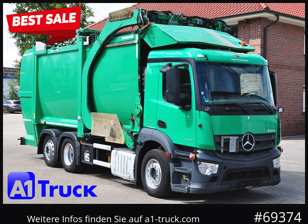 MERCEDES-BENZ Antos 2533, HS Millenium XXL37 Überkopflader, - Garbage truck: picture 1 MERCEDES-BENZ Antos 2533, HS Millenium XXL37 Überkopflader, - Garbage truck: picture 1