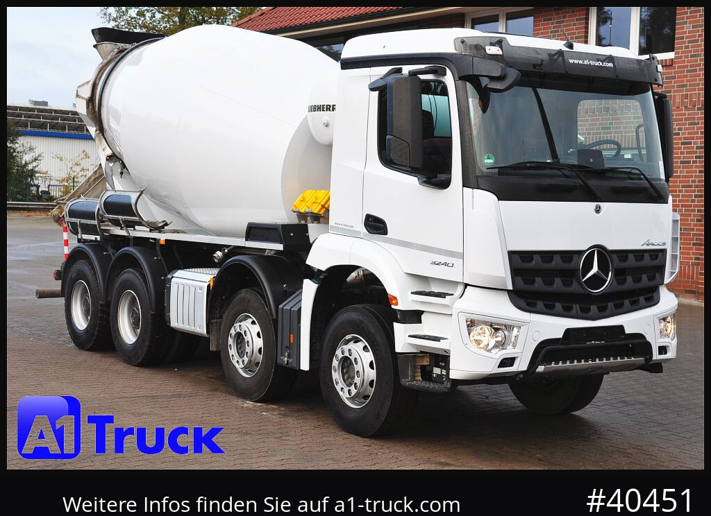MERCEDES-BENZ Arocs 3240, Liebherr HTM 905 9m³, - Concrete mixer truck: picture 1 MERCEDES-BENZ Arocs 3240, Liebherr HTM 905 9m³, - Concrete mixer truck: picture 1