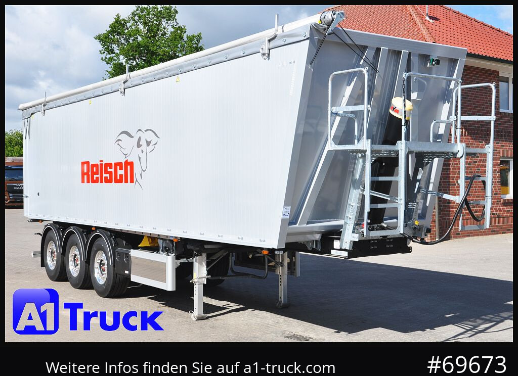 REISCH RHKS, Alu-Kippmulde 54m³, Kombitüren, Alufelgen, Liftachse, - Tipper semi-trailer: picture 1 REISCH RHKS, Alu-Kippmulde 54m³, Kombitüren, Alufelgen, Liftachse, - Tipper semi-trailer: picture 1