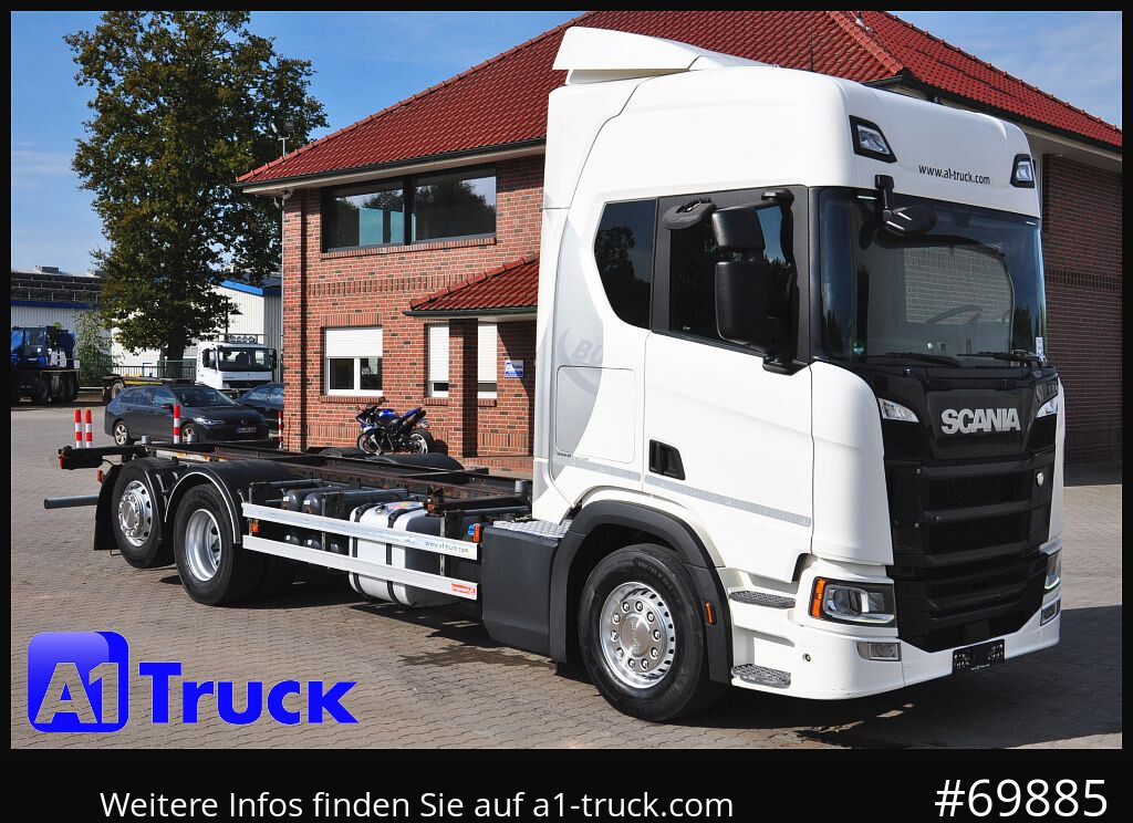SCANIA R 450, Midi 7,82, Lenkachse, 1 Vorbesitzer - Container transporter/ Swap body truck: picture 1 SCANIA R 450, Midi 7,82, Lenkachse, 1 Vorbesitzer - Container transporter/ Swap body truck: picture 1