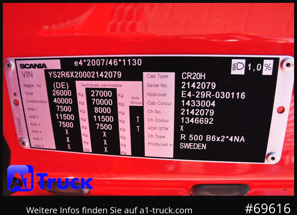 Hook lift truck SCANIA R500, Abrollkipper, HIAB, Lift-Lenkachse,: picture 7
