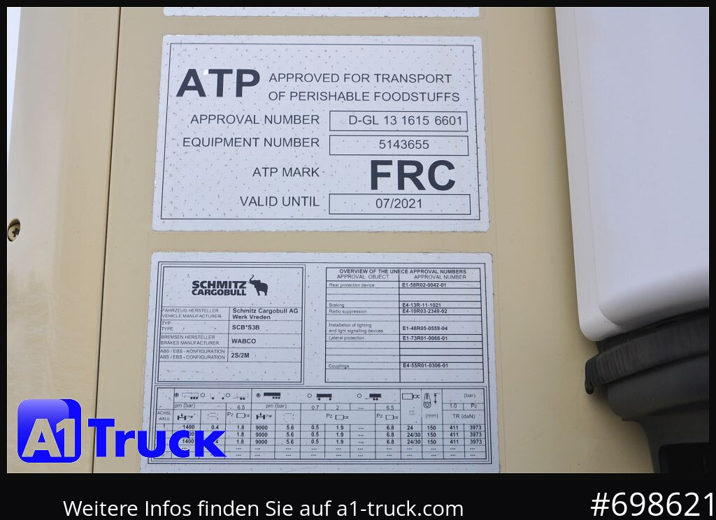SCHMITZ SKO FP60, Carrier 1950 Mt. Doppelstock Lift, - Refrigerator semi-trailer: picture 2 SCHMITZ SKO FP60, Carrier 1950 Mt. Doppelstock Lift, - Refrigerator semi-trailer: picture 2