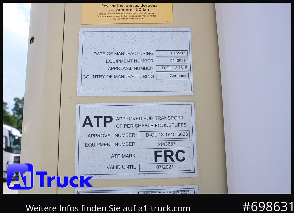 Refrigerator semi-trailer SCHMITZ SKO FP60,  Carrier 1950 Mt. Doppelstock Lift,: picture 15