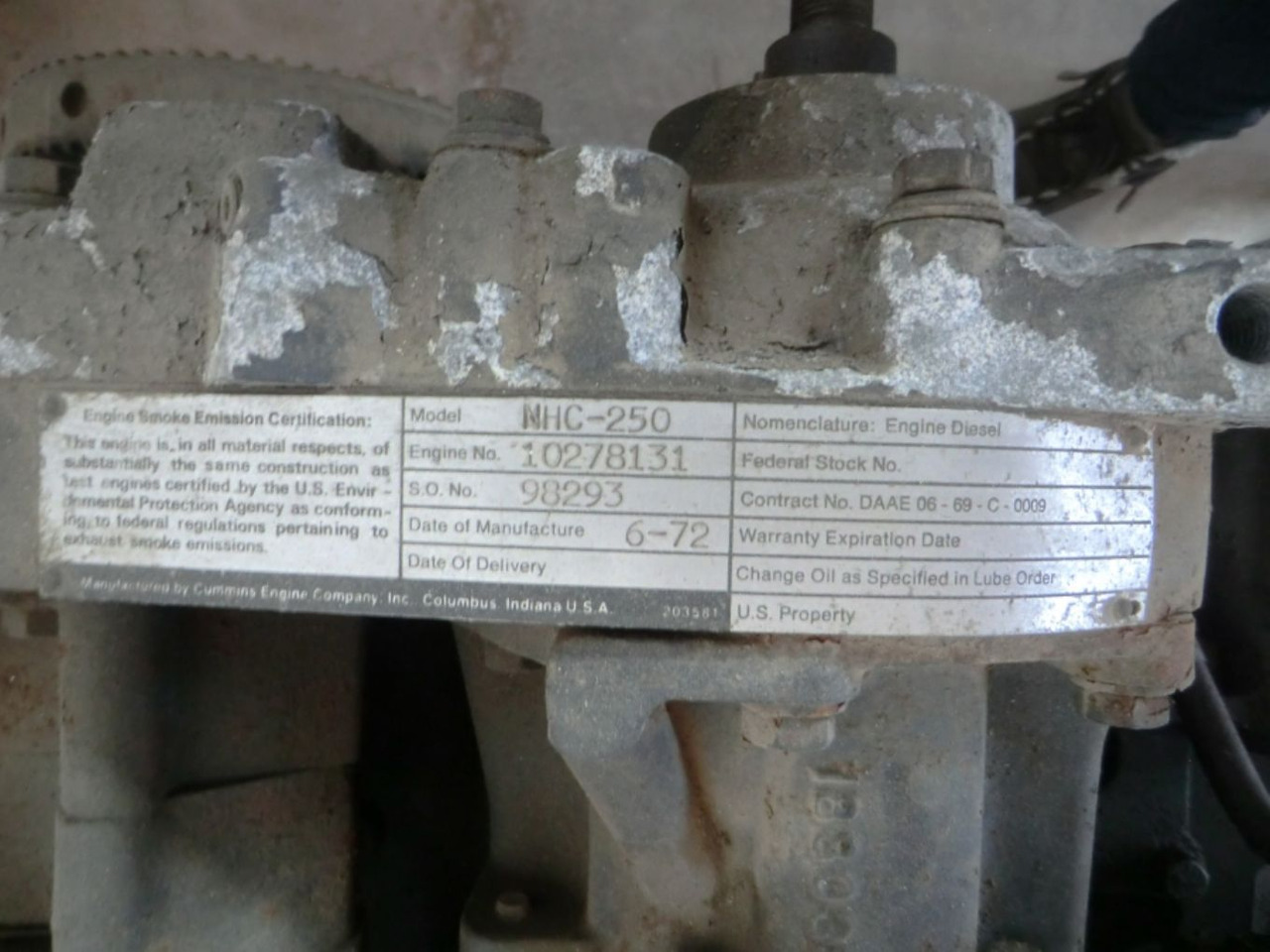 CUMMINS NHG-250 MOTORE USATO, IN SMONTAGGIO - Engine for Construction machinery: picture 4 CUMMINS NHG-250 MOTORE USATO, IN SMONTAGGIO - Engine for Construction machinery: picture 4