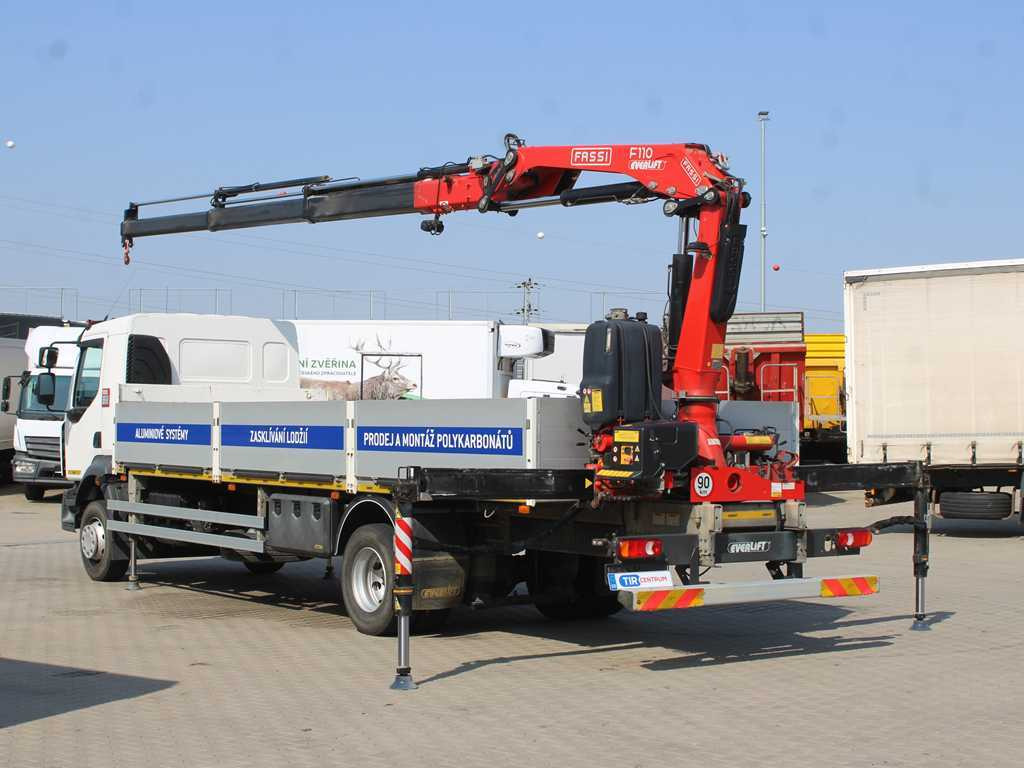 Renault D 250, EURO 6, SIDE, HYDRAULIC ARM FASSI F110 - Dropside/ Flatbed truck, Crane truck: picture 5 Renault D 250, EURO 6, SIDE, HYDRAULIC ARM FASSI F110 - Dropside/ Flatbed truck, Crane truck: picture 5