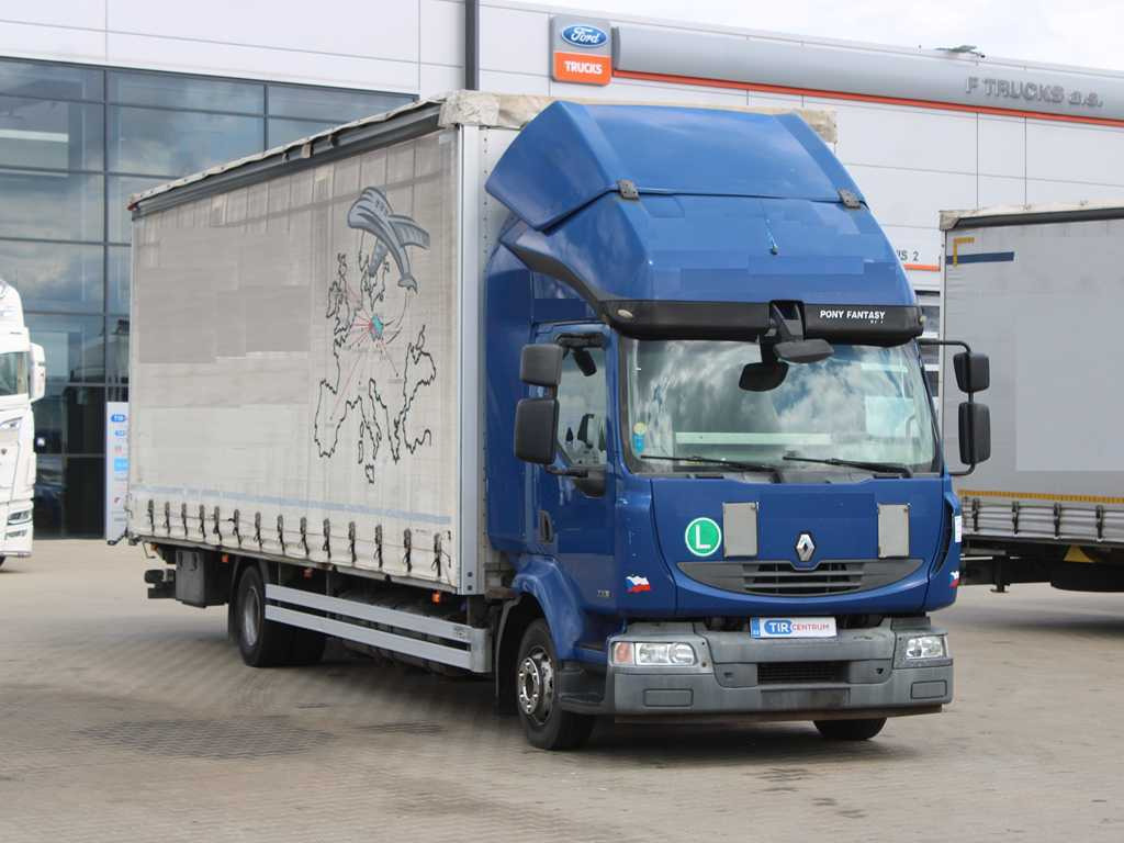 Renault MIDLUM 220.12, EURO 5, SLEEPING BODY, HYDRAULIC FRONT - Curtainsider truck: picture 3 Renault MIDLUM 220.12, EURO 5, SLEEPING BODY, HYDRAULIC FRONT - Curtainsider truck: picture 3