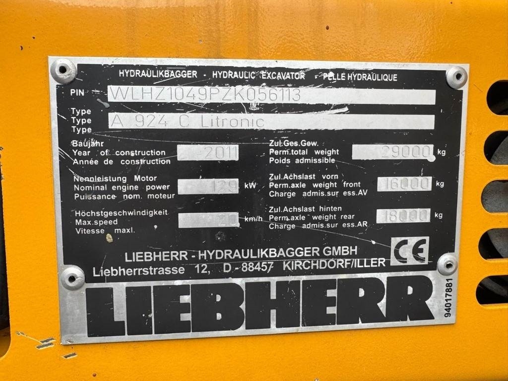 Waste/ Industry handler Liebherr A 924 C: picture 10 Waste/ Industry handler Liebherr A 924 C: picture 10