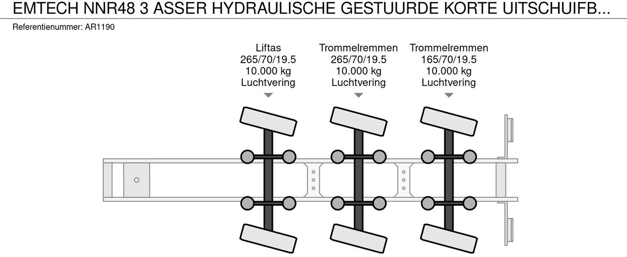 Leasing of  Emtech NNR48 3 ASSER HYDRAULISCHE GESTUURDE KORTE UITSC Emtech NNR48 3 ASSER HYDRAULISCHE GESTUURDE KORTE UITSC: picture 20
