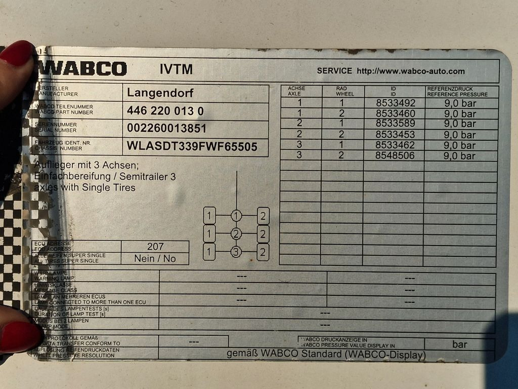 Closed box semi-trailer Langendorf SDT / Doppelstock: picture 29 Closed box semi-trailer Langendorf SDT / Doppelstock: picture 29