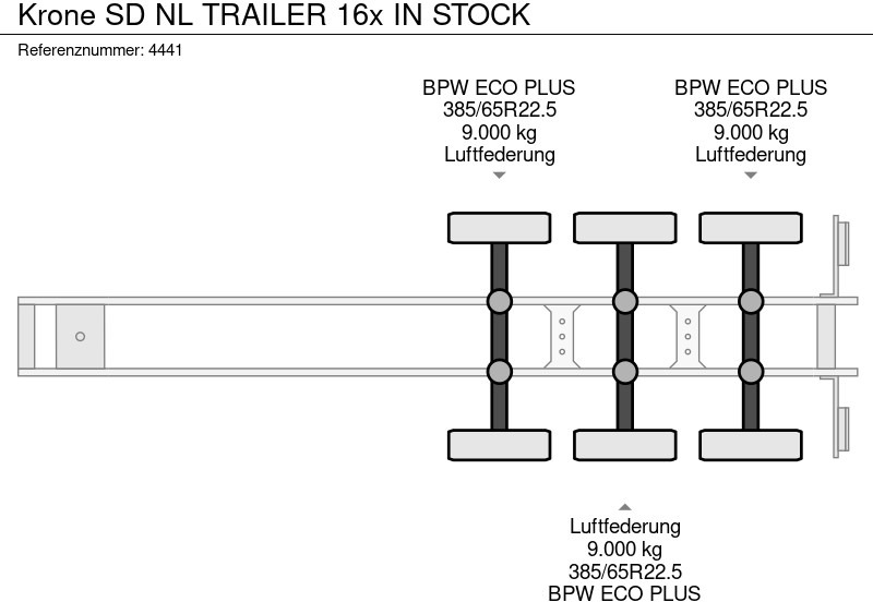 Dropside/ Flatbed semi-trailer Krone SD NL TRAILER 16x IN STOCK: picture 13
